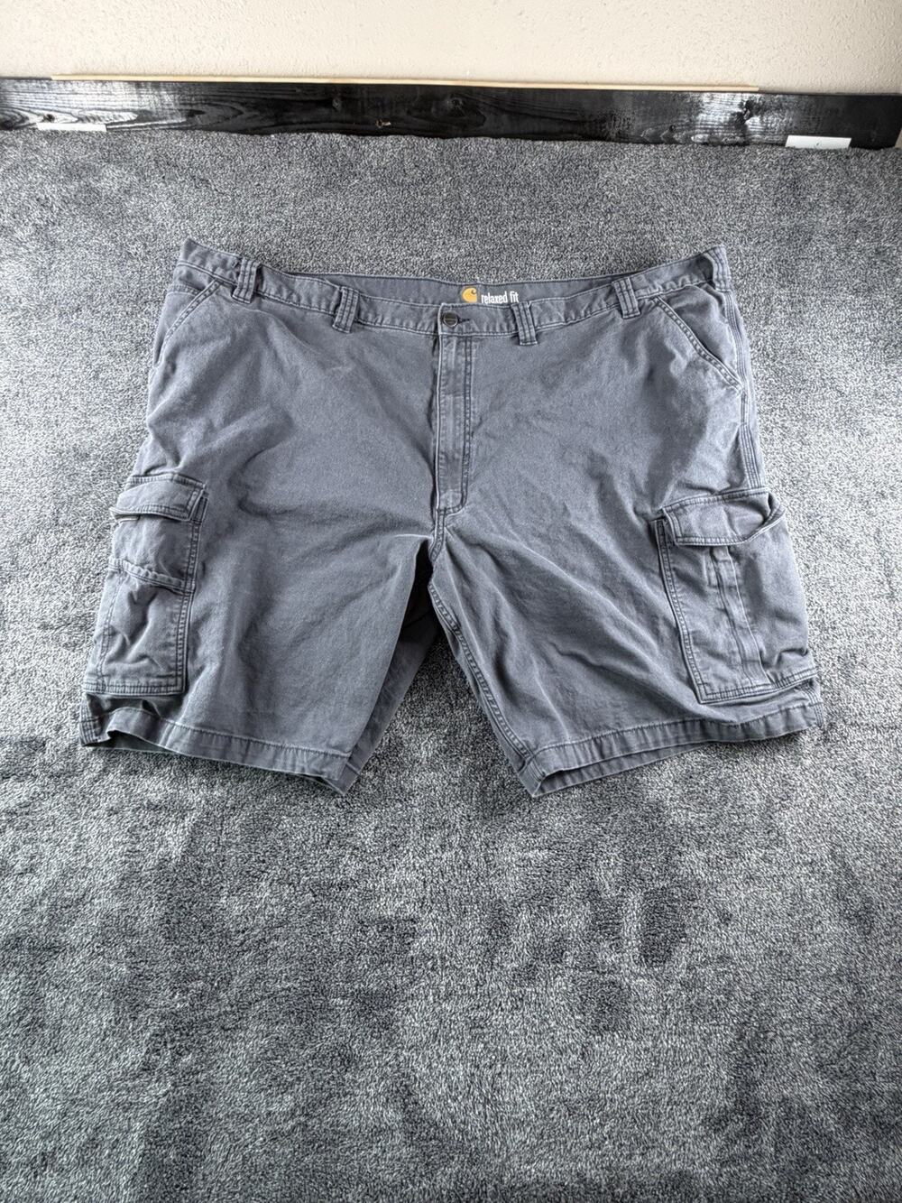 Carhartt Relaxed Fit Cargo Shorts Men’s Size 54 Gray Cotton Utility Work Outdoor